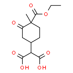 ChemSpider 2D Image | [4-(Ethoxycarbonyl)-4-methyl-3-oxocyclohexyl]malonic acid | C13H18O7