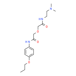 ChemSpider 2D Image | 2-(2-{[2-(Dimethylamino)ethyl]amino}-2-oxoethoxy)-N-(4-propoxyphenyl)acetamide | C17H27N3O4