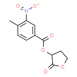 ChemSpider 2D Image | 2-Oxotetrahydro-3-furanyl 4-methyl-3-nitrobenzoate | C12H11NO6