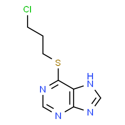 ChemSpider 2D Image | 6-[(3-Chloropropyl)sulfanyl]-7H-purine | C8H9ClN4S
