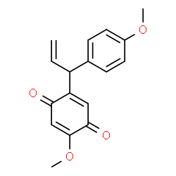ChemSpider 2D Image | 2-Methoxy-5-(1-(4-methoxyphenyl)-2-propenyl)benzo-1,4-quinone | C17H16O4