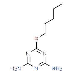 ChemSpider 2D Image | 6-(Pentyloxy)-1,3,5-triazine-2,4-diamine | C8H15N5O