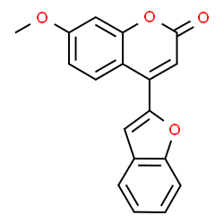 ChemSpider 2D Image | 4-(1-Benzofuran-2-yl)-7-methoxy-2H-chromen-2-one | C18H12O4