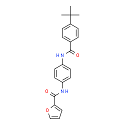 ChemSpider 2D Image | N-(4-{[4-(2-Methyl-2-propanyl)benzoyl]amino}phenyl)-2-furamide | C22H22N2O3