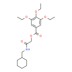 ChemSpider 2D Image | 2-[(Cyclohexylmethyl)amino]-2-oxoethyl 3,4,5-triethoxybenzoate | C22H33NO6