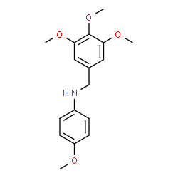 ChemSpider 2D Image | 4-Methoxy-N-(3,4,5-trimethoxybenzyl)aniline | C17H21NO4