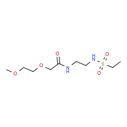 ChemSpider 2D Image | N-{2-[(Ethylsulfonyl)amino]ethyl}-2-(2-methoxyethoxy)acetamide | C9H20N2O5S