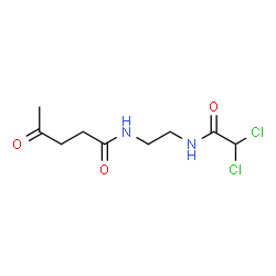 ChemSpider 2D Image | N-{2-[(Dichloroacetyl)amino]ethyl}-4-oxopentanamide | C9H14Cl2N2O3