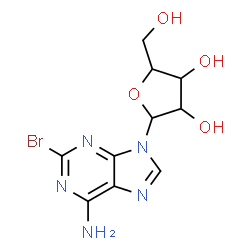 ChemSpider 2D Image | 2-Bromo-9-pentofuranosyl-9H-purin-6-amine | C10H12BrN5O4