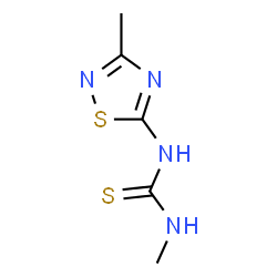 ChemSpider 2D Image | 1-Methyl-3-(3-methyl-1,2,4-thiadiazol-5-yl)thiourea | C5H8N4S2