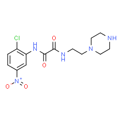 ChemSpider 2D Image | N-(2-Chloro-5-nitrophenyl)-N'-[2-(1-piperazinyl)ethyl]ethanediamide | C14H18ClN5O4
