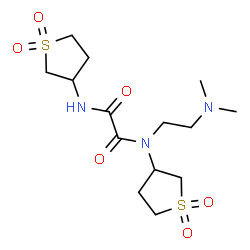 ChemSpider 2D Image | N-[2-(Dimethylamino)ethyl]-N,N'-bis(1,1-dioxidotetrahydro-3-thiophenyl)ethanediamide | C14H25N3O6S2