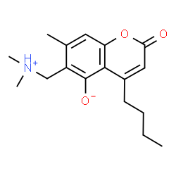 ChemSpider 2D Image | 4-Butyl-6-[(dimethylammonio)methyl]-7-methyl-2-oxo-2H-chromen-5-olate | C17H23NO3