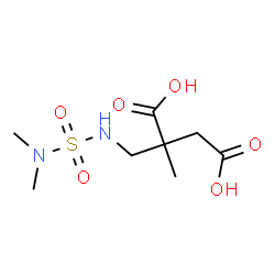 ChemSpider 2D Image | 2-{[(Dimethylsulfamoyl)amino]methyl}-2-methylsuccinic acid | C8H16N2O6S
