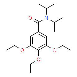 ChemSpider 2D Image | 3,4,5-Triethoxy-N,N-diisopropylbenzamide | C19H31NO4