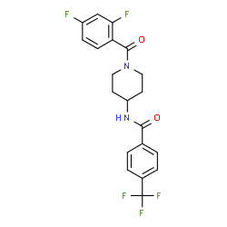 ChemSpider 2D Image | N-[1-(2,4-Difluorobenzoyl)-4-piperidinyl]-4-(trifluoromethyl)benzamide | C20H17F5N2O2