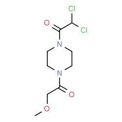 ChemSpider 2D Image | 2,2-Dichloro-1-[4-(methoxyacetyl)-1-piperazinyl]ethanone | C9H14Cl2N2O3