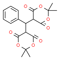 ChemSpider 2D Image | 5,5'-(Phenylmethylene)bis(2,2-dimethyl-1,3-dioxane-4,6-dione) | C19H20O8