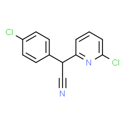 ChemSpider 2D Image | (4-Chlorophenyl)(6-chloro-2-pyridinyl)acetonitrile | C13H8Cl2N2