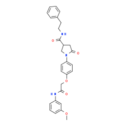 ChemSpider 2D Image | 1-(4-{[(3-METHOXYPHENYL)CARBAMOYL]METHOXY}PHENYL)-5-OXO-N-(2-PHENYLETHYL)PYRROLIDINE-3-CARBOXAMIDE | C28H29N3O5