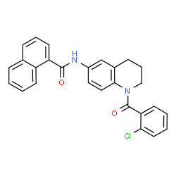 ChemSpider 2D Image | N-[1-(2-Chlorobenzoyl)-1,2,3,4-tetrahydro-6-quinolinyl]-1-naphthamide | C27H21ClN2O2