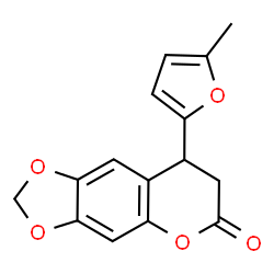 ChemSpider 2D Image | 8-(5-Methyl-2-furyl)-7,8-dihydro-6H-[1,3]dioxolo[4,5-g]chromen-6-one | C15H12O5
