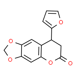 ChemSpider 2D Image | 8-(2-Furyl)-7,8-dihydro-6H-[1,3]dioxolo[4,5-g]chromen-6-one | C14H10O5