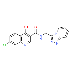 ChemSpider 2D Image | 7-Chloro-4-hydroxy-N-([1,2,4]triazolo[4,3-a]pyridin-3-ylmethyl)-3-quinolinecarboxamide | C17H12ClN5O2