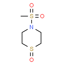 ChemSpider 2D Image | 4-(Methylsulfonyl)thiomorpholine 1-oxide | C5H11NO3S2