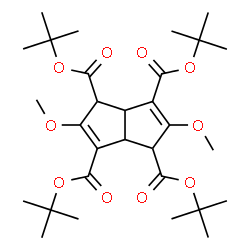 ChemSpider 2D Image | Tetra(tert-butyl) 2,5-dimethoxy-1,3a,4,6a-tetrahydro-1,3,4,6-pentalenetetracarboxylate | C30H46O10