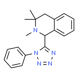 ChemSpider 2D Image | 2,3,3-Trimethyl-1-(1-phenyl-1H-tetrazol-5-yl)-1,2,3,4-tetrahydroisoquinoline | C19H21N5