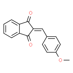 ChemSpider 2D Image | 2-(4-Methoxybenzylidene)-1H-indene-1,3(2H)-dione | C17H12O3