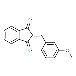 ChemSpider 2D Image | 2-(3-Methoxybenzylidene)-1H-indene-1,3(2H)-dione | C17H12O3