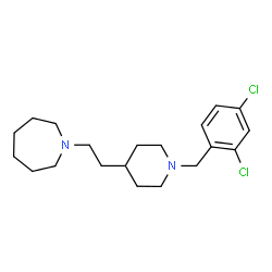 ChemSpider 2D Image | 1-{2-[1-(2,4-Dichlorobenzyl)-4-piperidinyl]ethyl}azepane | C20H30Cl2N2