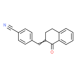 ChemSpider 2D Image | 4-[(1-Oxo-3,4-dihydro-2(1H)-naphthalenylidene)methyl]benzonitrile | C18H13NO