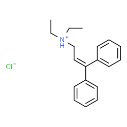 ChemSpider 2D Image | N,N-Diethyl-3,3-diphenyl-2-propen-1-aminium chloride | C19H24ClN