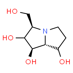 ChemSpider 2D Image | (1R,3R,7aR)-3-(Hydroxymethyl)hexahydro-1H-pyrrolizine-1,2,7-triol | C8H15NO4