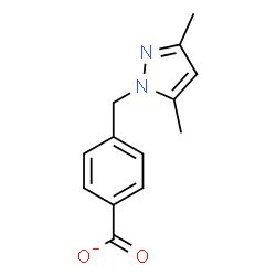 ChemSpider 2D Image | 4-[(3,5-Dimethyl-1H-pyrazol-1-yl)methyl]benzoate | C13H13N2O2