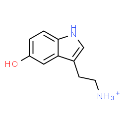 ChemSpider 2D Image | 2-(5-Hydroxy-1H-indol-3-yl)ethanaminium | C10H13N2O