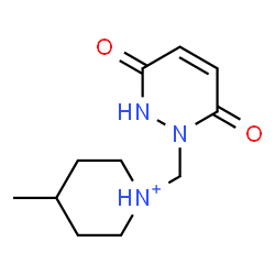 ChemSpider 2D Image | 1-[(3,6-Dioxo-3,6-dihydro-1(2H)-pyridazinyl)methyl]-4-methylpiperidinium | C11H18N3O2