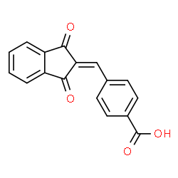 ChemSpider 2D Image | 4-[(1,3-Dioxo-1,3-dihydro-2H-inden-2-ylidene)methyl]benzoic acid | C17H10O4