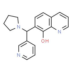 ChemSpider 2D Image | 7-[3-Pyridinyl(1-pyrrolidinyl)methyl]-8-quinolinol | C19H19N3O