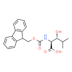 ChemSpider 2D Image | (2S,3R)-2-{[(9H-Fluoren-9-ylmethoxy)carbonyl]amino}-3-hydroxy-4-methylpentanoic acid | C21H23NO5