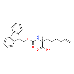 ChemSpider 2D Image | (2S)-2-[[(9H-Fluoren-9-ylmethoxy)carbonyl]amino]-2-methyl-7-octenoic acid | C24H27NO4
