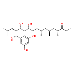 ChemSpider 2D Image | (4R,6S,8R,11R,13R,14R)-14-[(R)-(3,5-Dihydroxyphenyl)(hydroxy)methyl]-11,13-dihydroxy-4,6,8,16-tetramethyl-3-heptadecanone | C28H48O6
