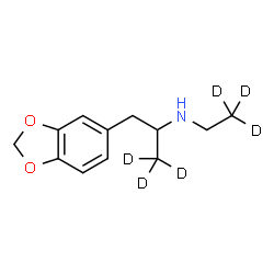 ChemSpider 2D Image | (+/-)-3,4-METHYLENEDIOXYETHYLAMPHETAMINE-D6 | C12H11D6NO2