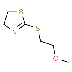 ChemSpider 2D Image | 2-[(2-Methoxyethyl)sulfanyl]-4,5-dihydro-1,3-thiazole | C6H11NOS2