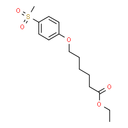 ChemSpider 2D Image | Ethyl 6-[4-(methylsulfonyl)phenoxy]hexanoate | C15H22O5S