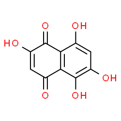 ChemSpider 2D Image | 2,5,6,8-Tetrahydroxy-1,4-naphthoquinone | C10H6O6