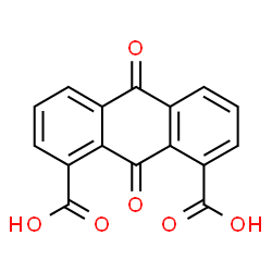 ChemSpider 2D Image | 9,10-Dioxo-9,10-dihydro-1,8-anthracenedicarboxylic acid | C16H8O6
